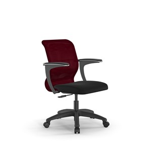 Кресло компьютерное SU-M-4/подл.160/осн.005 бордовый/черный в Новосибирске - предосмотр
