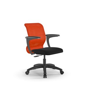 Кресло SU-M-4/подл.160/осн.005 оранжевый/черный в Новосибирске