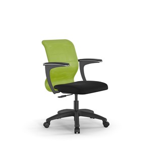 Офисное кресло SU-M-4/подл.160/осн.005 зеленый/черный в Новосибирске