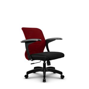 Кресло компьютерное SU-M-4/подл.160/осн.001, Бордовый/Черный в Новосибирске