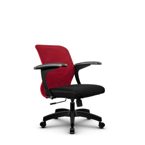 Кресло компьютерное SU-M-4/подл.160/осн.001, Красный/Черный в Новосибирске