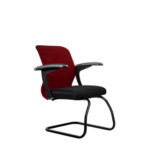 Офисный стул SU-M-4/подл.160/осн.008, Бордовый/Черный в Новосибирске