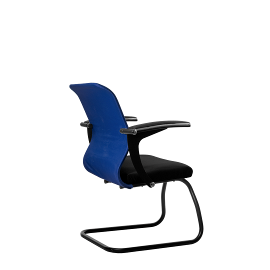 Офисный стул SU-M-4/подл.160/осн.008, Синий/Черный в Новосибирске - изображение 2