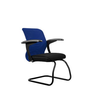 Офисный стул SU-M-4/подл.160/осн.008, Синий/Черный в Новосибирске