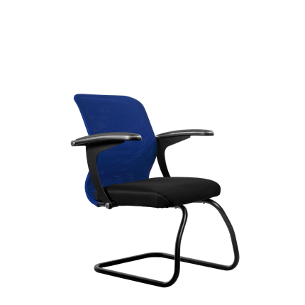Офисный стул SU-M-4/подл.160/осн.008, Синий/Черный в Новосибирске - изображение