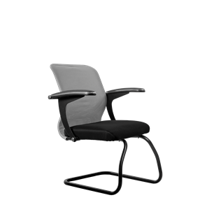 Офисный стул SU-M-4/подл.160/осн.008, Светло-серый/Черный в Новосибирске - предосмотр