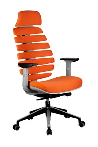 Компьютерное кресло Riva Chair SHARK (Оранжевый/серый) в Новосибирске