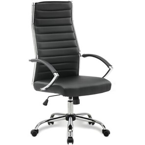 Офисное кресло Brabix Style EX-528 (экокожа, хром, черное) 531947 в Новосибирске
