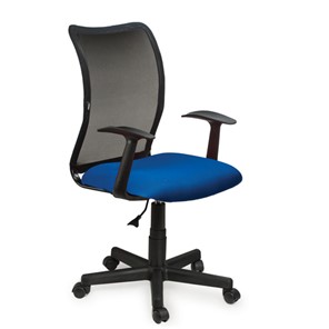 Кресло офисное Brabix Spring MG-307 (с подлокотниками, комбинированное синее/черное TW) в Бердске