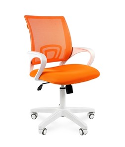Кресло CHAIRMAN 696 white, ткань, цвет оранжевый в Новосибирске