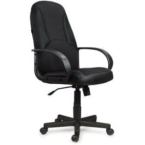 Офисное кресло BRABIX "City EX-512", кожзаменитель черный, ткань черная, TW, 531407 в Бердске