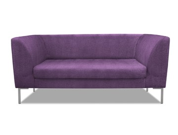 Офисный диван Сиеста 2-местный, ткань Сахара / фиолетовая С33 в Новосибирске