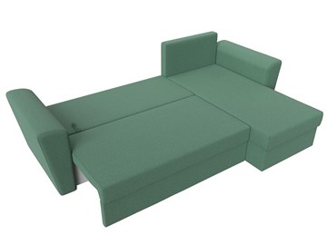 Угловой диван для гостиной Амстердам Лайт, Амур зеленый (рогожка) в Новосибирске - предосмотр 2