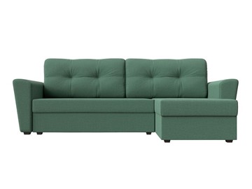 Угловой диван для гостиной Амстердам Лайт, Амур зеленый (рогожка) в Новосибирске - предосмотр 8