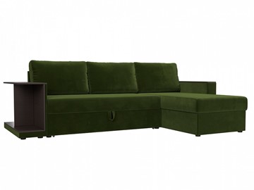 Угловой диван для гостиной Атланта С, Зеленый (микровельвет) в Новосибирске