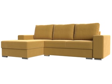 Угловой диван с оттоманкой Дрезден, Желтый (микровельвет) НПБ в Новосибирске - предосмотр