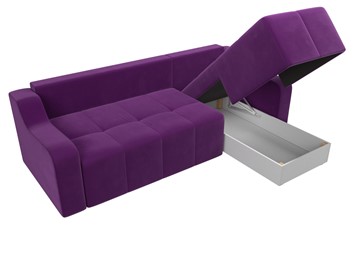 Угловой раскладной диван Элида, Фиолетовый (микровельвет) в Новосибирске - предосмотр 6
