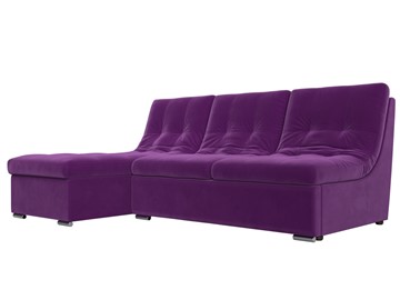 Угловой диван Релакс, фиолетовый (микровельвет) в Новосибирске