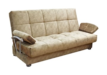 Прямой диван Милана 6 БД с хром. подлокотниками, Боннель в Новосибирске - предосмотр