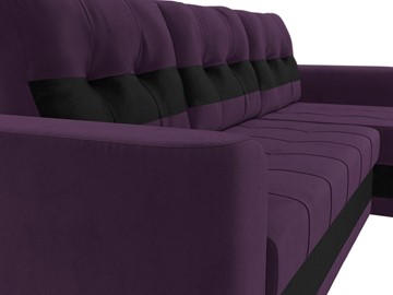 Угловой диван Честер, Фиолетовый/черный (велюр) в Новосибирске - предосмотр 3
