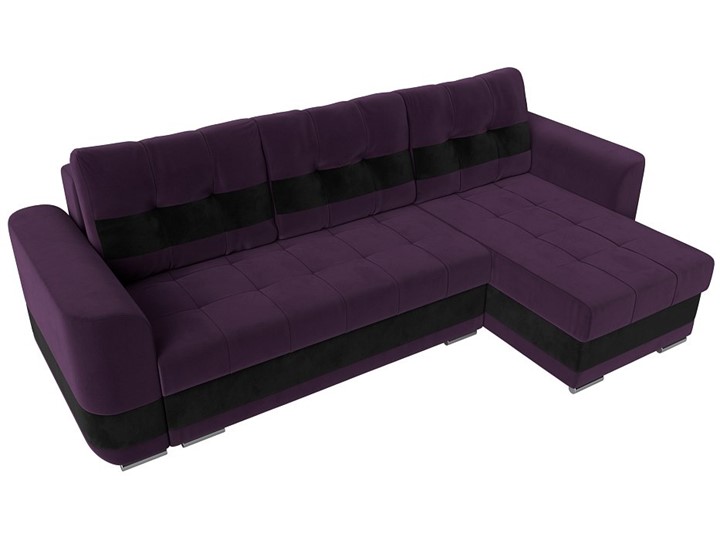 Угловой диван Честер, Фиолетовый/черный (велюр) в Новосибирске - изображение 4