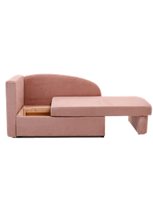 Мягкий диван левый Тедди розовый в Новосибирске - предосмотр 1