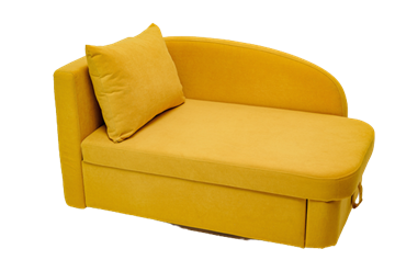 Мягкий диван левый Тедди желтый в Новосибирске