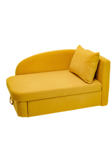 Мягкий диван правый Brendoss Тедди желтый в Новосибирске