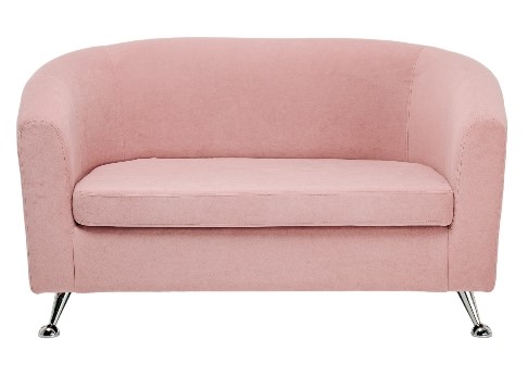 Прямой диван Брамс 2Д розовый в Новосибирске - изображение
