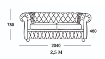 Прямой диван Честер 2,5М (седафлекс) в Новосибирске - предосмотр 16