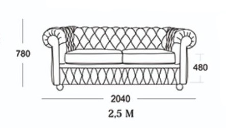 Прямой диван Честер 2,5М (седафлекс) в Новосибирске - изображение 16