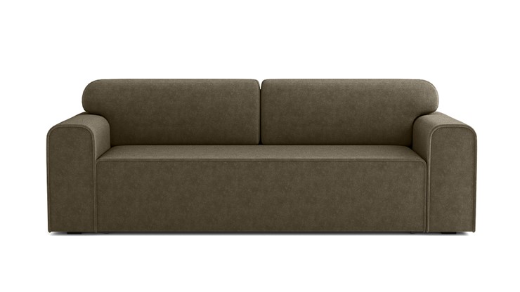 Прямой диван Квентин (еврокнижка), велюр велутто коричневый 23 в Новосибирске - изображение 2