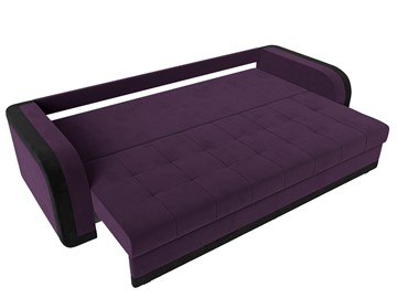 Прямой диван Марсель, Фиолетовый/черный (велюр) в Новосибирске - предосмотр 2