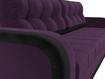 Прямой диван Марсель, Фиолетовый/черный (велюр) в Новосибирске - предосмотр 3