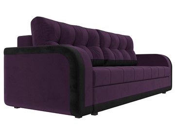 Прямой диван Марсель, Фиолетовый/черный (велюр) в Новосибирске - предосмотр 4