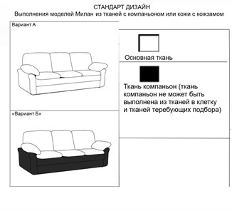 Прямой диван Милан 3-местный, Миксотойл в Новосибирске - предосмотр 15