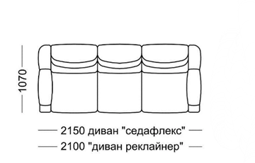Прямой диван Мишель Элита 50 М, седафлекс в Новосибирске - предосмотр 7