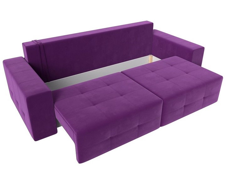 Прямой диван Перри НПБ, Фиолетовый (микровельвет) в Новосибирске - изображение 1