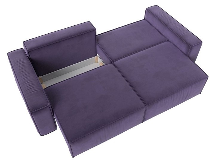 Прямой диван Прага Классик, Фиолетовый (велюр) НПБ в Новосибирске - изображение 2