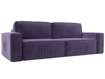 Прямой диван Прага Классик, Фиолетовый (велюр) НПБ в Новосибирске