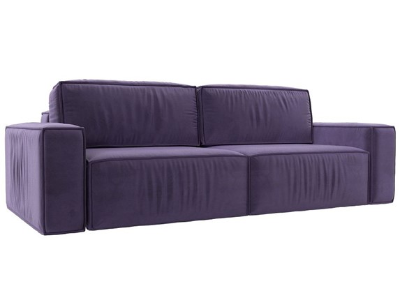 Прямой диван Прага Классик, Фиолетовый (велюр) НПБ в Новосибирске - изображение