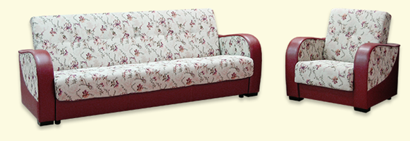 Мебельный набор Элегия 5, диван + кресло в Новосибирске - изображение