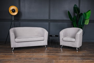 Комплект мебели Брамс  цвет бежевый диван 2Д + кресло в Новосибирске
