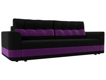 Прямой диван Честер, Черный/фиолетовый (вельвет) в Новосибирске - предосмотр