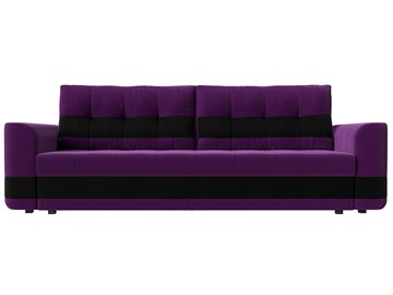 Прямой диван Честер, Фиолетовый/черный (вельвет) в Новосибирске - предосмотр 1