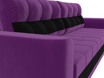 Прямой диван Честер, Фиолетовый/черный (вельвет) в Новосибирске - предосмотр 3