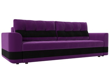 Прямой диван Честер, Фиолетовый/черный (вельвет) в Новосибирске - предосмотр