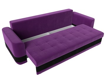 Прямой диван Честер, Фиолетовый/черный (вельвет) в Новосибирске - предосмотр 5