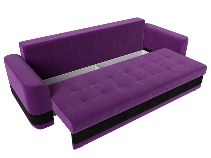 Прямой диван Честер, Фиолетовый/черный (вельвет) в Новосибирске - изображение 5