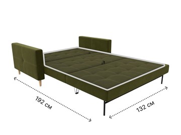 Прямой диван Лига-038, Зеленый (микровельвет) в Новосибирске - предосмотр 8
